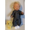 jeansjas met broek zwart  baby born 43cm