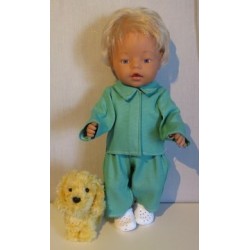 jeansjas met broek groen baby born 43cm