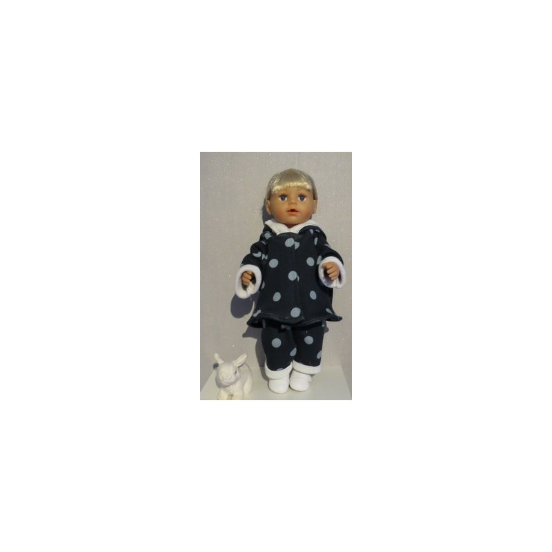 winterjas met broek groen stippen baby born 43cm