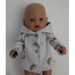 tussenjas eenhoorn baby born 43cm