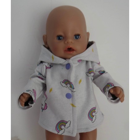 tussenjas eenhoorn baby born 43cm