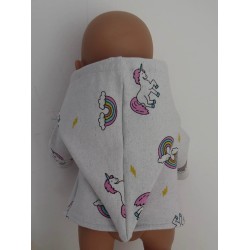 tussenjas eenhoorn baby born 43cm