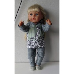 capuchontrui setje donker groen baby born 43cm