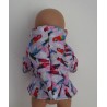 tussenjas lila vogels baby born 43cm