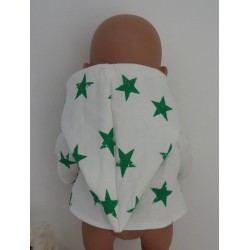 tussenjas sterren groen  baby born 43cm