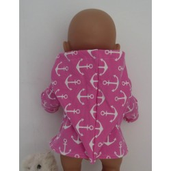 tussenjas roze ankers baby born 43cm