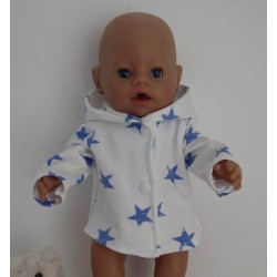 tussenjas blauwe sterren groot baby born 43cm