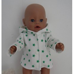 tussenjas groene sterren baby born 43cm