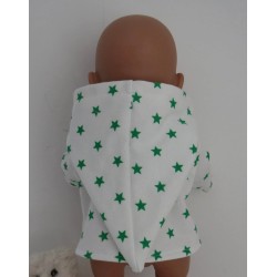 tussenjas groene sterren baby born 43cm