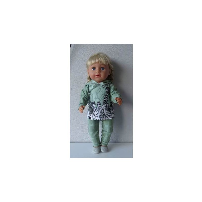 capuchontrui setje licht groen baby born 43cm