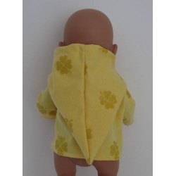 tussenjas geel klavertjes baby born 43cm