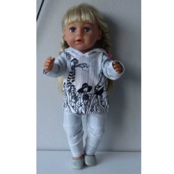 capuchontrui setje grijs baby born 43cm