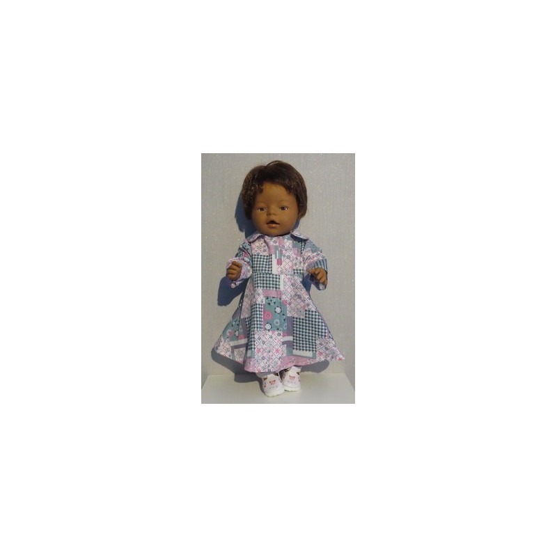 lange zomerjas geruit  baby born 43cm