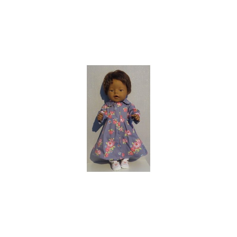 lange zomerjas grijs met rozen baby born 43cm