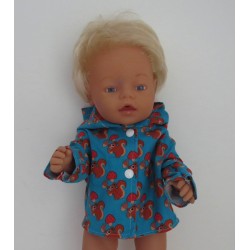 jas blauw eekhoorns baby born 43cm