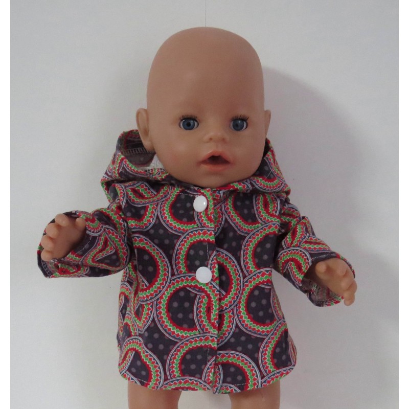 jas grijs circels baby born 43cm