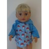 jas blauw paddestoelen baby born 43cm