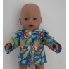 jas bruin bloemen baby born 43cm