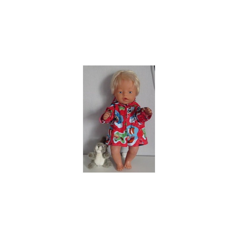 jas rood piraat baby born 43cm