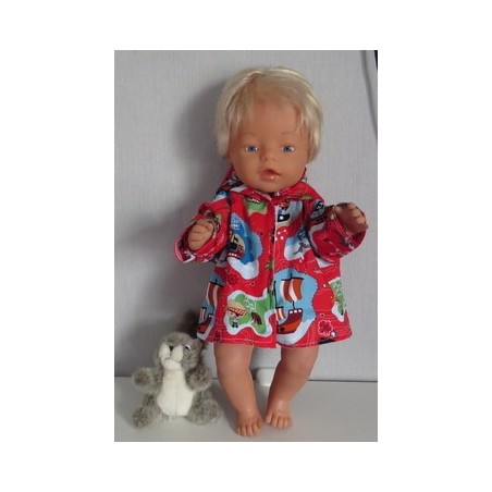 jas rood piraat baby born 43cm