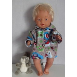 jas bruin piraat baby born 43cm