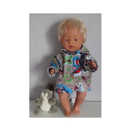 jas bruin piraat baby born 43cm