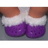 crocs paars met bont baby born 43cm