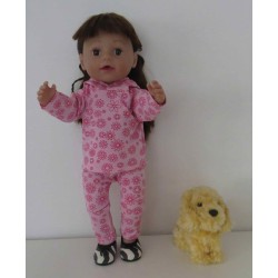 capuchontrui setje roze gebloemd baby born 43cm