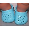 crocs aqua blauw met hartjes baby born 43cm