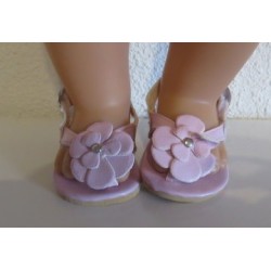 sandalen roze met bloem baby born 43cm