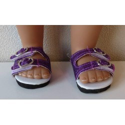 glitter sandalen paars baby born 43cm
