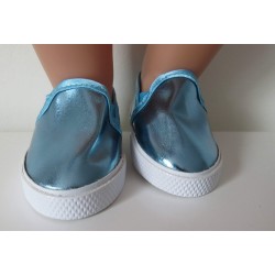 matalic schoentjes blauw baby born 43cm