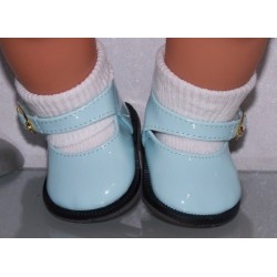lak schoentjes aqua blauw baby born 43cm