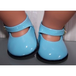 lak schoentjes blauw baby born 43cm