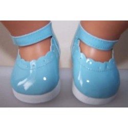 lak schoentjes blauw baby born 43cm