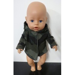tussenjas leger print baby born 43cm
