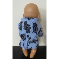 tussenjas blauw verkeer  baby born 43cm