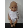 luier met slab setje wit baby born 43cm