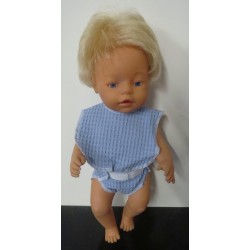 luier met slab blauw setje baby born 43cm