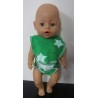 luier met slab setje groen sterren baby born 43cm