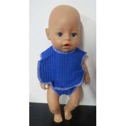 luier met slab setje donker blauw baby born 43cm