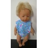 luier met slab setje blauw panda baby born 43cm