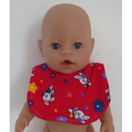 slab rood konijnen baby born 43cm