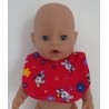slab rood konijnen baby born 43cm