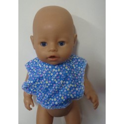 slab blauw stippen baby born 43cm