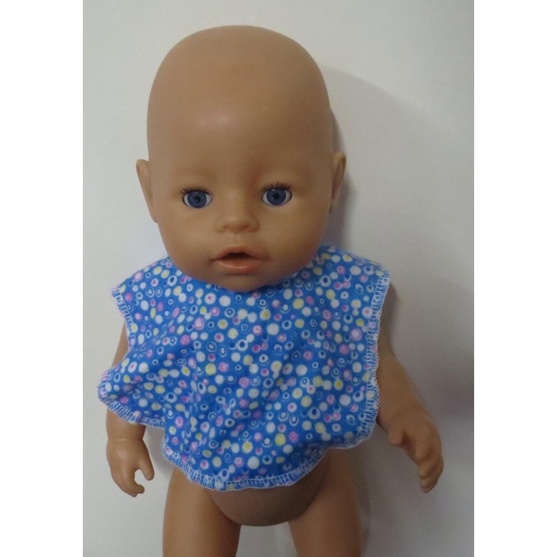 slab blauw stippen baby born 43cm