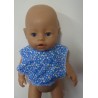 slab blauw stippen baby born 43cm