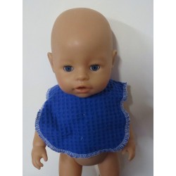 slab donker blauw baby born 43cm