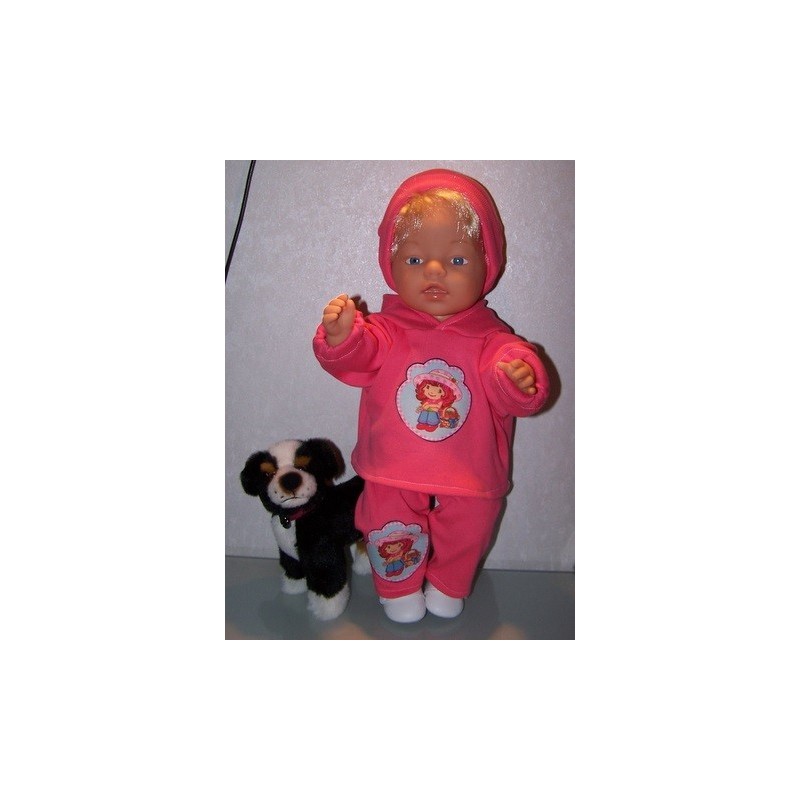 capuchontrui setje strawberry shortcake aardbeien baby born 43cm