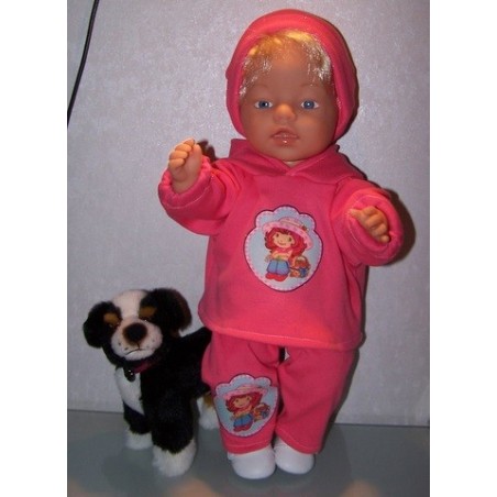 capuchontrui setje strawberry shortcake aardbeien baby born 43cm